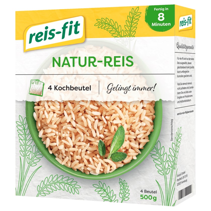 Reis-fit Natur-Reis vorgegart 4x125g